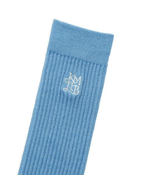 LILY BROWN（リリーブラウン）の「【LILY BROWN×KEITA MARUYAMA】ロゴラメリブソックス（ソックス/靴下・レディース・ブラウン/ブルー・F）」の4枚目の写真