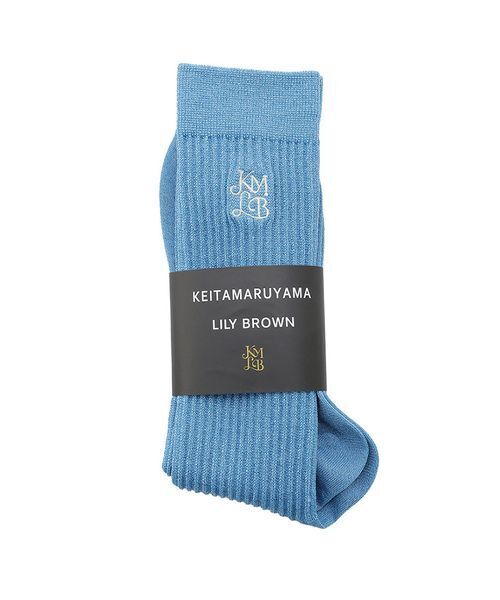 LILY BROWN（リリーブラウン）の「【LILY BROWN×KEITA MARUYAMA】ロゴラメリブソックス（ソックス/靴下・レディース・ブラウン/ブルー・F）」の6枚目の写真