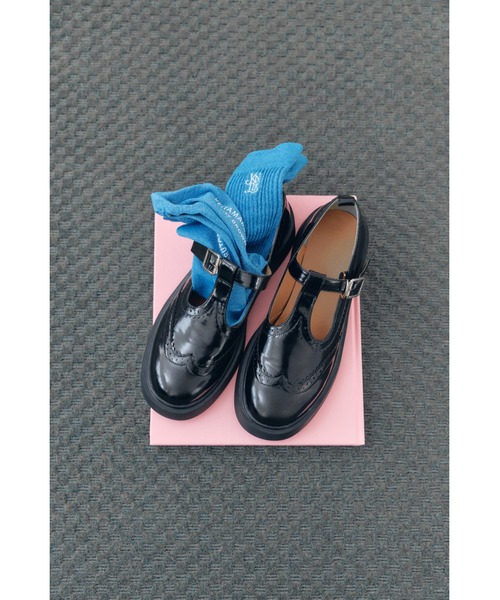 LILY BROWN（リリーブラウン）の「【LILY BROWN×KEITA MARUYAMA】ロゴラメリブソックス（ソックス/靴下・レディース・ブラウン/ブルー・F）」の11枚目の写真