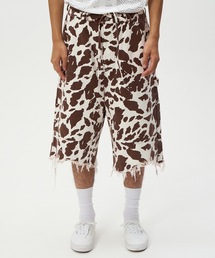 DISCOVERED | COW PRINT DOUBLE KNEE SHORTS(その他パンツ)
