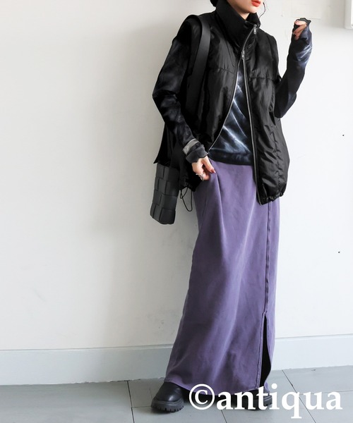 antiqua（アンティカ）の「中綿ベスト（ダウンベスト・レディース・アイボリー/ブラック・ONESIZE）」の21枚目の写真