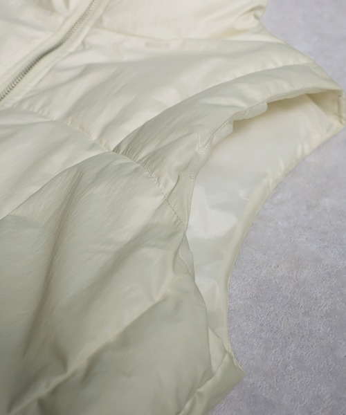 antiqua（アンティカ）の「中綿ベスト（ダウンベスト・レディース・アイボリー/ブラック・ONESIZE）」の9枚目の写真