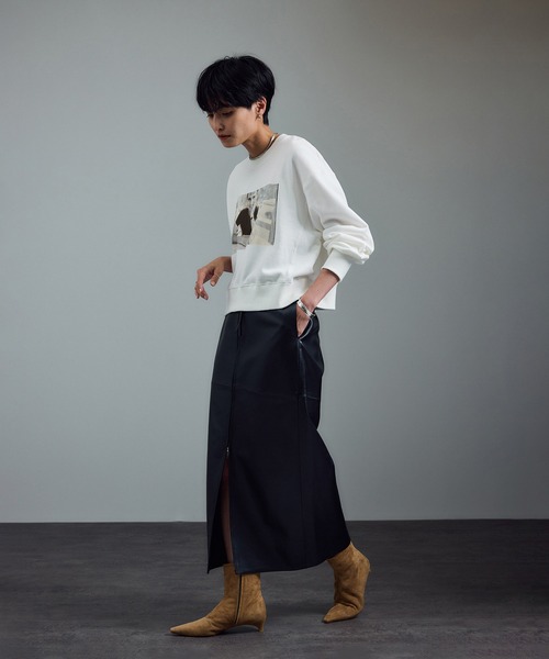 SALON adam et rope'（サロン アダム エ ロペ）の「【Jim Goldberg for SALON】フォトプリントスウェット（スウェット・レディース・ライトグレー/ホワイト/ホワイト系その他/グレー系その他/ホワイト系その他2/グレー・FREE）」の9枚目の写真