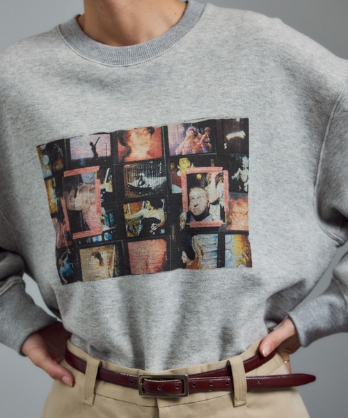 SALON adam et rope'（サロン アダム エ ロペ）の「【Jim Goldberg for SALON】フォトプリントスウェット（スウェット・レディース・ライトグレー/ホワイト/ホワイト系その他/グレー系その他/ホワイト系その他2/グレー・FREE）」の12枚目の写真