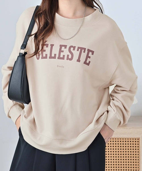 Viola e Viola(ヴィオラエヴィオラ)の「ゆるシルエット裏毛ロゴスウェット(Tシャツ/カットソー・レディース・チャコール/杢グレー/グレイッシュベージュ・LL/L/M)」の3枚目の写真