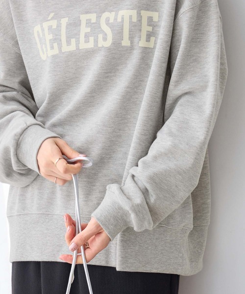 Viola e Viola(ヴィオラエヴィオラ)の「ゆるシルエット裏毛ロゴスウェット(Tシャツ/カットソー・レディース・チャコール/杢グレー/グレイッシュベージュ・LL/L/M)」の11枚目の写真