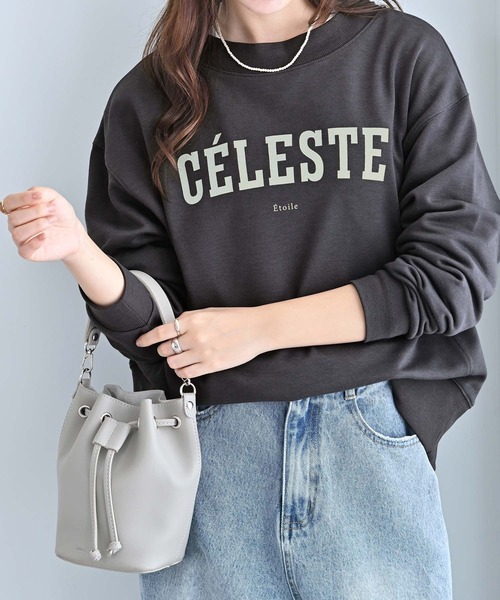 Viola e Viola(ヴィオラエヴィオラ)の「ゆるシルエット裏毛ロゴスウェット(Tシャツ/カットソー・レディース・チャコール/杢グレー/グレイッシュベージュ・LL/L/M)」の12枚目の写真
