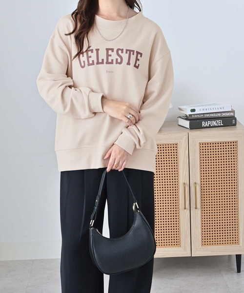 Viola e Viola(ヴィオラエヴィオラ)の「ゆるシルエット裏毛ロゴスウェット(Tシャツ/カットソー・レディース・チャコール/杢グレー/グレイッシュベージュ・LL/L/M)」の21枚目の写真
