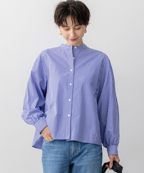 23区（ニジュウサンク）の「【洗える】CANCLINI ティアードフリル ブラウス（シャツ/ブラウス・レディース・ホワイト系/ブルー系1・38）」の2枚目の写真