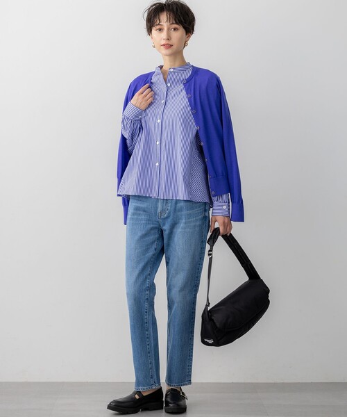 23区（ニジュウサンク）の「【洗える】CANCLINI ティアードフリル ブラウス（シャツ/ブラウス・レディース・ホワイト系/ブルー系1・38）」の8枚目の写真