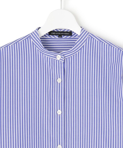 23区（ニジュウサンク）の「【洗える】CANCLINI ティアードフリル ブラウス（シャツ/ブラウス・レディース・ホワイト系/ブルー系1・38）」の11枚目の写真