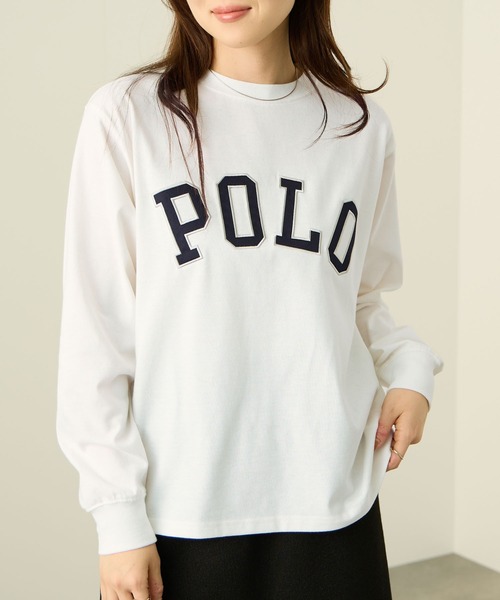 POLO BCS(ポロ ビーシーエス)の「POLO British Country Spirit ロゴワッペンロングスリーブTシャツ(Tシャツ/カットソー・レディース・オフホワイト/ネイビー/スミクロ/オートミール・M/L)」の3枚目の写真