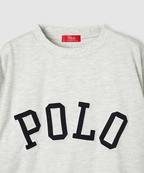 POLO BCS(ポロ ビーシーエス)の「POLO British Country Spirit ロゴワッペンロングスリーブTシャツ(Tシャツ/カットソー・レディース・オフホワイト/ネイビー/スミクロ/オートミール・M/L)」の6枚目の写真
