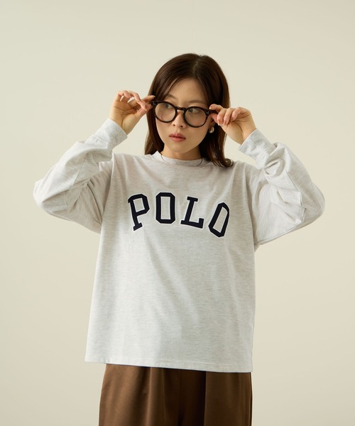 POLO BCS(ポロ ビーシーエス)の「POLO British Country Spirit ロゴワッペンロングスリーブTシャツ(Tシャツ/カットソー・レディース・オフホワイト/ネイビー/スミクロ/オートミール・M/L)」の11枚目の写真