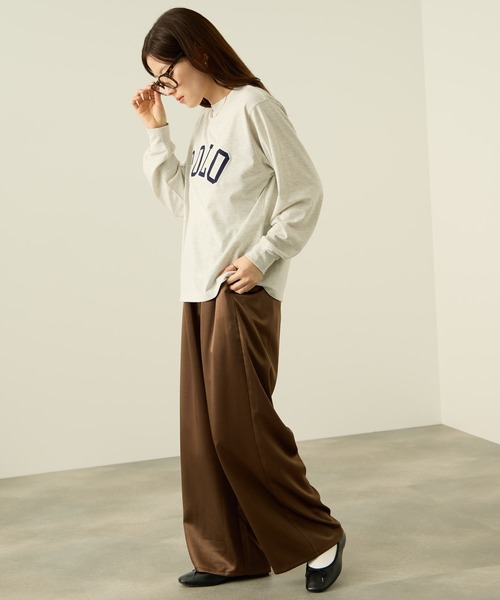 POLO BCS(ポロ ビーシーエス)の「POLO British Country Spirit ロゴワッペンロングスリーブTシャツ(Tシャツ/カットソー・レディース・オフホワイト/ネイビー/スミクロ/オートミール・M/L)」の14枚目の写真