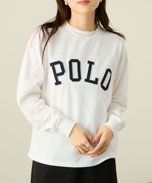 POLO BCS(ポロ ビーシーエス)の「POLO British Country Spirit ロゴワッペンロングスリーブTシャツ(Tシャツ/カットソー・レディース・オフホワイト/ネイビー/スミクロ/オートミール・M/L)」の15枚目の写真