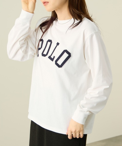 POLO BCS(ポロ ビーシーエス)の「POLO British Country Spirit ロゴワッペンロングスリーブTシャツ(Tシャツ/カットソー・レディース・オフホワイト/ネイビー/スミクロ/オートミール・M/L)」の16枚目の写真