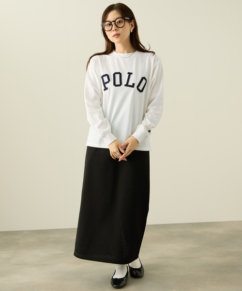 POLO BCS(ポロ ビーシーエス)の「POLO British Country Spirit ロゴワッペンロングスリーブTシャツ(Tシャツ/カットソー・レディース・オフホワイト/ネイビー/スミクロ/オートミール・M/L)」の18枚目の写真