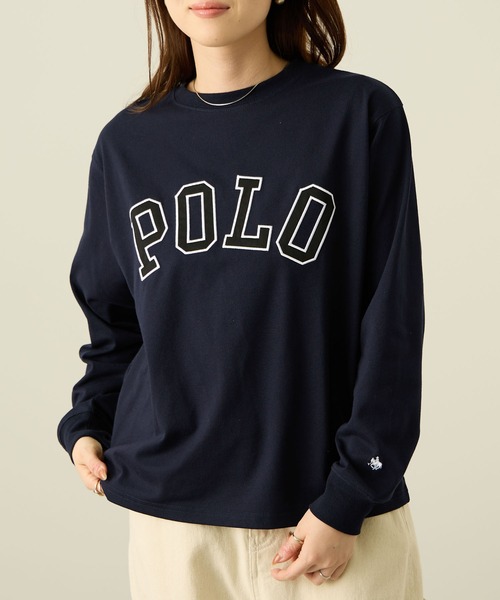 POLO BCS(ポロ ビーシーエス)の「POLO British Country Spirit ロゴワッペンロングスリーブTシャツ(Tシャツ/カットソー・レディース・オフホワイト/ネイビー/スミクロ/オートミール・M/L)」の19枚目の写真