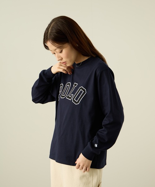 POLO BCS(ポロ ビーシーエス)の「POLO British Country Spirit ロゴワッペンロングスリーブTシャツ(Tシャツ/カットソー・レディース・オフホワイト/ネイビー/スミクロ/オートミール・M/L)」の20枚目の写真