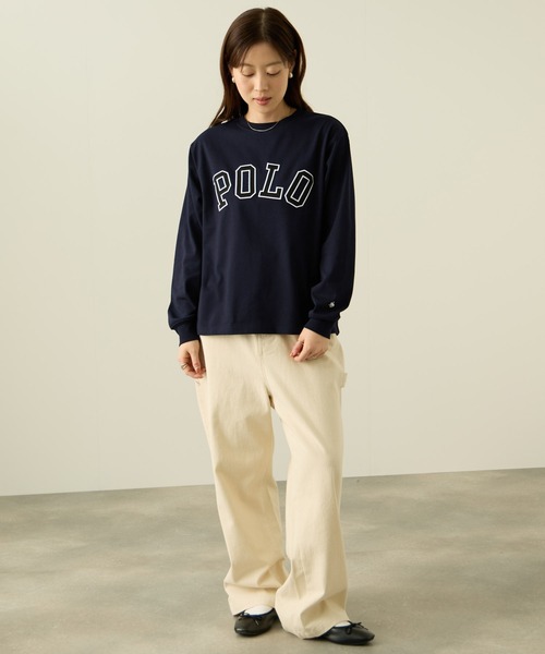 POLO BCS(ポロ ビーシーエス)の「POLO British Country Spirit ロゴワッペンロングスリーブTシャツ(Tシャツ/カットソー・レディース・オフホワイト/ネイビー/スミクロ/オートミール・M/L)」の21枚目の写真
