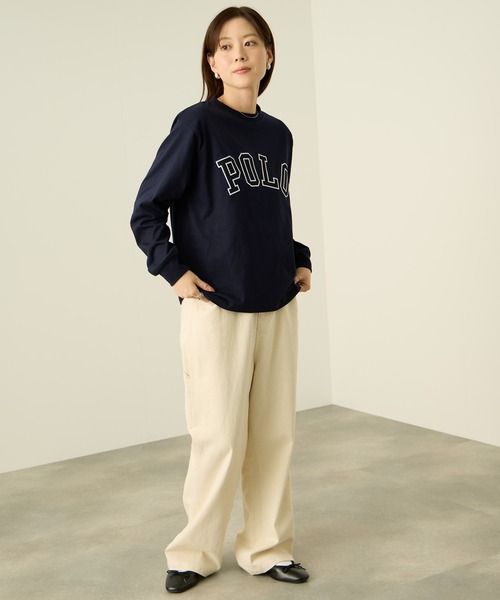 POLO BCS(ポロ ビーシーエス)の「POLO British Country Spirit ロゴワッペンロングスリーブTシャツ(Tシャツ/カットソー・レディース・オフホワイト/ネイビー/スミクロ/オートミール・M/L)」の22枚目の写真