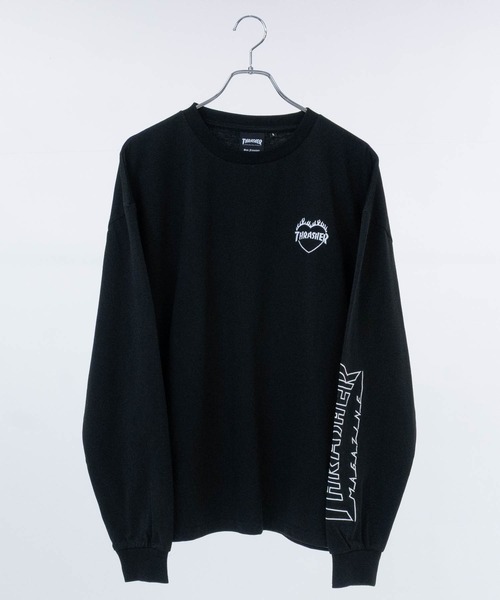 THRASHER(スラッシャー)の「【at】〔THRASHER/スラッシャー〕ワンポイント ロゴ/ハート アームエンブロイダリーロンT(Tシャツ/カットソー・メンズ・ブラウン/ブラック系1/ライトグレー系2/ブラック系2/ライトグレー系1/ダークパープル/ホワイト系1/ホワイト系2・MEDIUM/LARGE)」の12枚目の写真