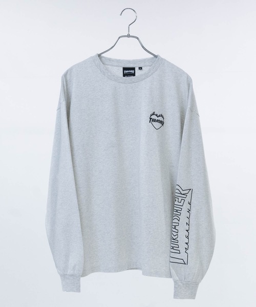 THRASHER(スラッシャー)の「【at】〔THRASHER/スラッシャー〕ワンポイント ロゴ/ハート アームエンブロイダリーロンT(Tシャツ/カットソー・メンズ・ブラウン/ブラック系1/ライトグレー系2/ブラック系2/ライトグレー系1/ダークパープル/ホワイト系1/ホワイト系2・MEDIUM/LARGE)」の14枚目の写真