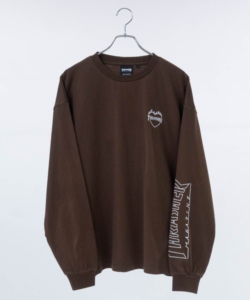THRASHER(スラッシャー)の「【at】〔THRASHER/スラッシャー〕ワンポイント ロゴ/ハート アームエンブロイダリーロンT(Tシャツ/カットソー・メンズ・ブラウン/ブラック系1/ライトグレー系2/ブラック系2/ライトグレー系1/ダークパープル/ホワイト系1/ホワイト系2・MEDIUM/LARGE)」の15枚目の写真