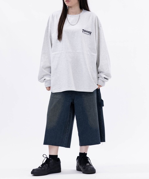 THRASHER(スラッシャー)の「【at】〔THRASHER/スラッシャー〕ワンポイント ロゴ/ハート アームエンブロイダリーロンT(Tシャツ/カットソー・メンズ・ブラウン/ブラック系1/ライトグレー系2/ブラック系2/ライトグレー系1/ダークパープル/ホワイト系1/ホワイト系2・MEDIUM/LARGE)」の17枚目の写真