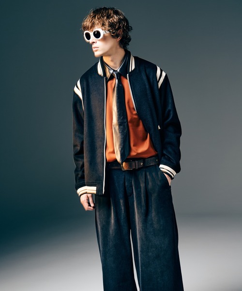 glamb（グラム）の「Bowler Stadium Jumper / ボウラースタジアムジャンパー（スタジャン・メンズ・ブラック/グレー・S/M/L）」の9枚目の写真