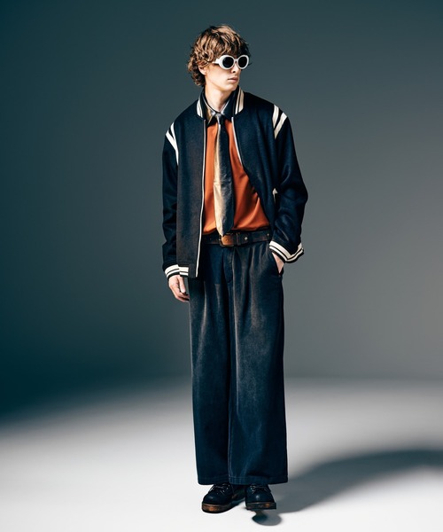 glamb（グラム）の「Bowler Stadium Jumper / ボウラースタジアムジャンパー（スタジャン・メンズ・ブラック/グレー・S/M/L）」の13枚目の写真