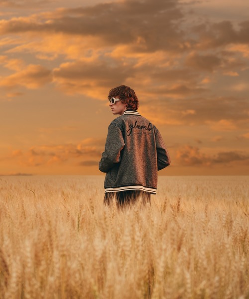 glamb（グラム）の「Bowler Stadium Jumper / ボウラースタジアムジャンパー（スタジャン・メンズ・ブラック/グレー・S/M/L）」の18枚目の写真