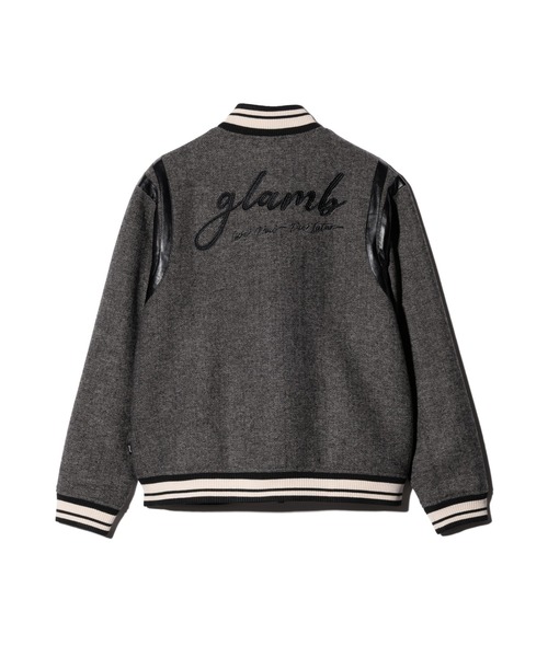glamb（グラム）の「Bowler Stadium Jumper / ボウラースタジアムジャンパー（スタジャン・メンズ・ブラック/グレー・S/M/L）」の6枚目の写真