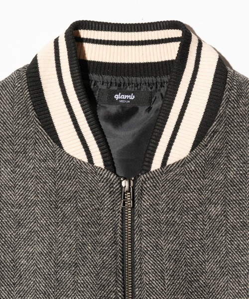 glamb（グラム）の「Bowler Stadium Jumper / ボウラースタジアムジャンパー（スタジャン・メンズ・ブラック/グレー・S/M/L）」の19枚目の写真