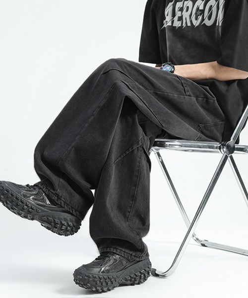 Ressaca(レサーカ)の「ルーズシルエット切替デニムパンツ(デニムパンツ・メンズ・ブルー/インディゴブルー/ブラック・XL/L/M)」の8枚目の写真