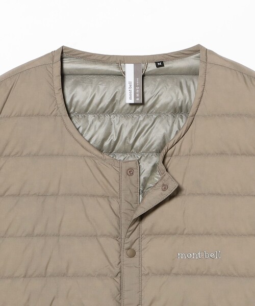 【新品】mont-bell つなぎ　Lサイズ　ベージュ 別注】mont-bell / スぺリオダウン ラウンドネックジャケット