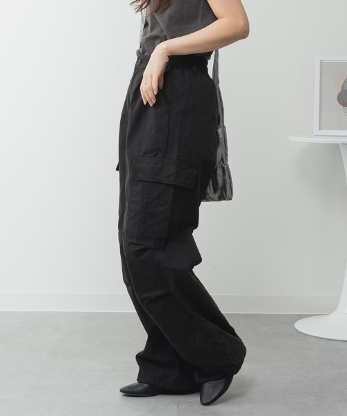 RCD（アールシーディー）の「ツイルワイドカーゴパンツ（カーゴパンツ・レディース・ベージュ/カーキ/ブラック・LL/L/M）」の20枚目の写真