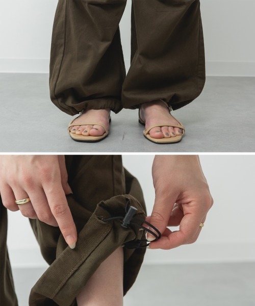RCD（アールシーディー）の「ツイルワイドカーゴパンツ（カーゴパンツ・レディース・ベージュ/カーキ/ブラック・LL/L/M）」の18枚目の写真