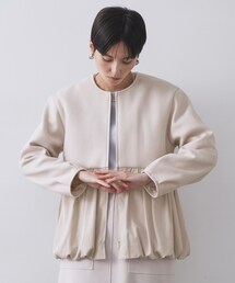 OPAQUE.CLIP (オペークドットクリップ)新品　ノーカラーミドルコート ノーカラーZIPミドルコート【洗濯機洗い可/抗ピル】（ノーカラー