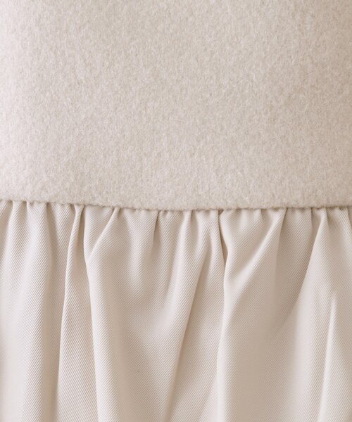 OPAQUE.CLIP(オペークドットクリップ)の「ウールライクペプラムドッキングアウター【洗濯機洗い可】(ノーカラーコート・レディース・ブラック/ブラウン系その他/ライトベージュ・40/38/36)」の18枚目の写真