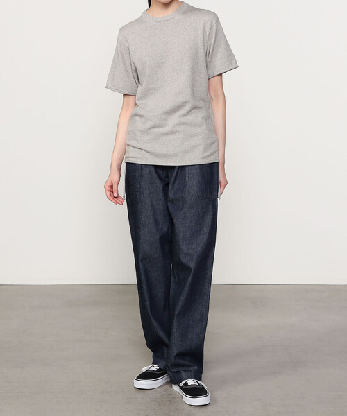 UNFIL | ブラッシュシルクコットン ギャザープルオーバー WOMEN