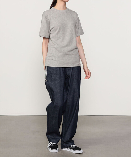 UNFIL | ブラッシュシルクコットン ギャザープルオーバー WOMEN
