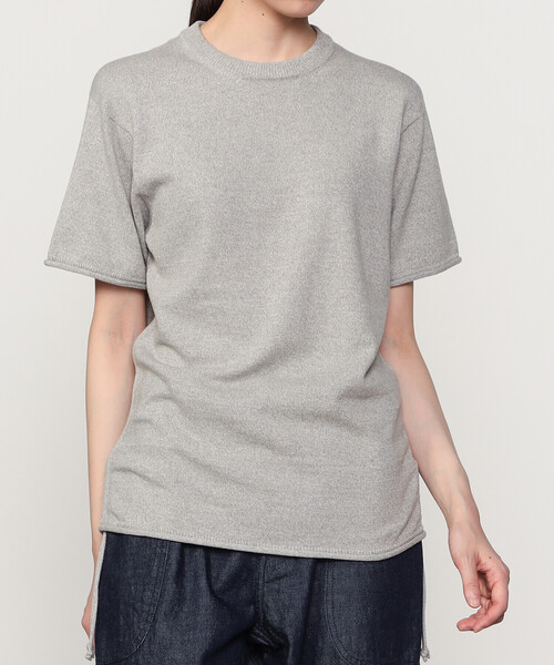UNFIL | ブラッシュシルクコットン ギャザープルオーバー WOMEN
