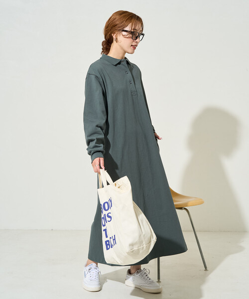 FREAK'S STORE(フリークスストア)の「限定展開 襟付き ポロ ワンピース(ワンピース・レディース・ブラック/グレー/グリーン/ワインレッド/ネイビー・MEDIUM/SMALL)」の13枚目の写真