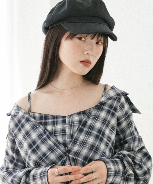 Heather(ヘザー)の「アソートデザインキャスケット 589911(キャスケット・レディース・ブラック/グレー系その他・ONE SIZE)」の4枚目の写真