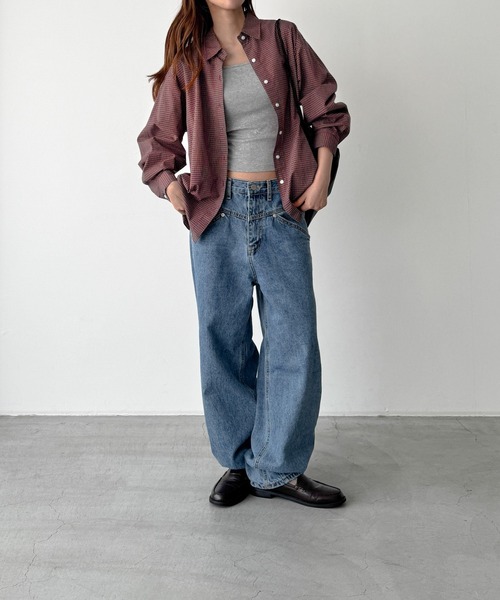 CANAL JEAN（キャナルジーン）の「El mar　チェックレギュラーシャツ（シャツ/ブラウス・レディース・アイボリー/レッド/ブラック・ONE SIZE）」の11枚目の写真