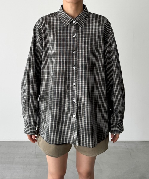 CANAL JEAN（キャナルジーン）の「El mar　チェックレギュラーシャツ（シャツ/ブラウス・レディース・アイボリー/レッド/ブラック・ONE SIZE）」の12枚目の写真