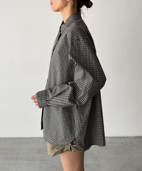 CANAL JEAN（キャナルジーン）の「El mar　チェックレギュラーシャツ（シャツ/ブラウス・レディース・アイボリー/レッド/ブラック・ONE SIZE）」の13枚目の写真