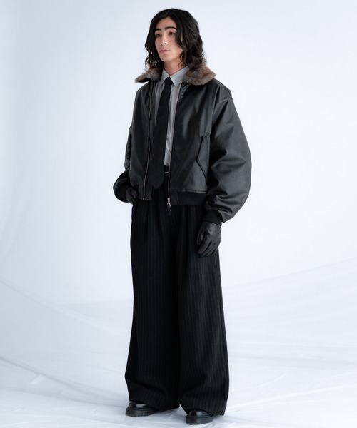 SINSS(シンス)の「Compact fur blouson / コンパクトファーブルゾン(ブルゾン・メンズ・ブラック・SMALL/LARGE/MEDIUM)」の4枚目の写真